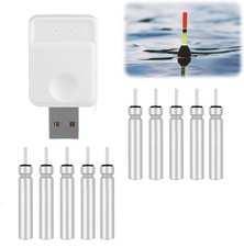 Kit batteria asta per pose elettriche pesca segnalatore abboccata galleggiante NUOVO