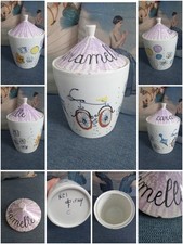 Vintage Raro Barattolo Caramelle ceramica Il quadrifoglio Italy Leggi Descriz.