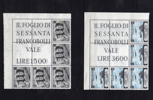 Italia 1952 blocco angolare - ,