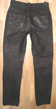 Lungo " Raberg " Uomo- Jeans IN Pelle/Nabuk Pantaloni Pelle Nero W31 "/ L35 "