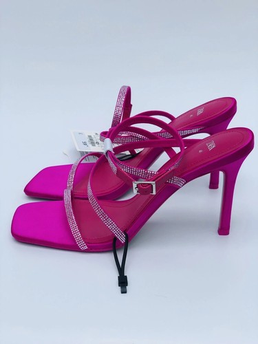 Zara fucsia strass tacco - zara,