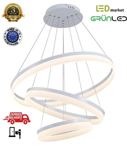 Plafoniera led 135 anelli - plafoniera,