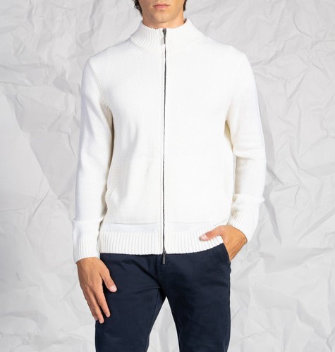 Cardigan uomo con zip misto - con,
