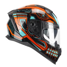 Casco Integrale CGM 311M BLAST Maya Nero Arancione Azzurro Lucido
