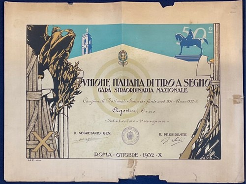 Roma 1932 diploma - roma, a.x°