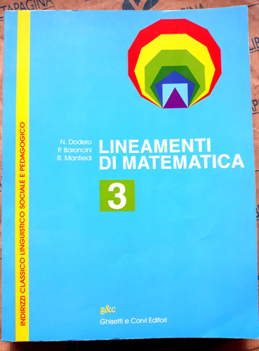 Lineamenti matematica vol - di, vol.3