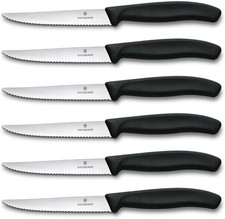 Swiss Classic, Set Di Coltelli Da Bistecca Da Tavola Seghettati (6 Pezzi), Lavab