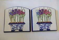2 Piastrelle Floreali Ceramica
