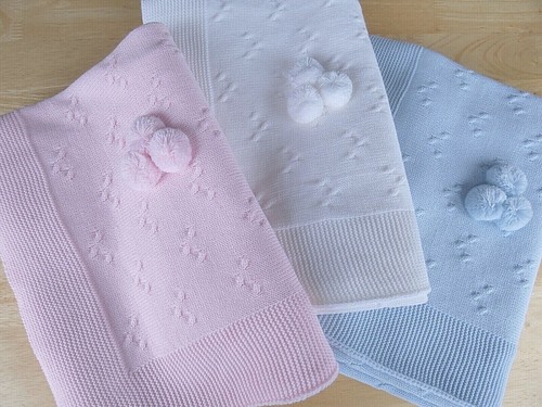 Baby knitted shawl blanket - baby,
