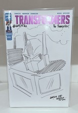Transformers Variant 1 White Cover  Sketch Carlo Cid Lauro Optimus Prime Lucca 