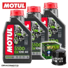Suzuki V-STROM 650 2017- Tagliando Olio Motul 5100 4T 10W-40 3 litri filtro