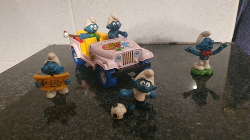 Puffi vintage con jeep - puffi,