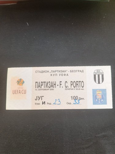 Biglietto calcio partizan - calcio,