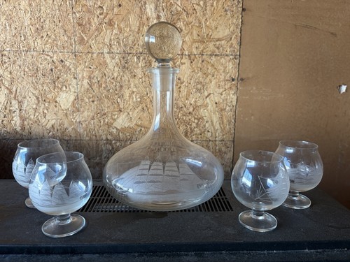 Set decanter barca vela - set,