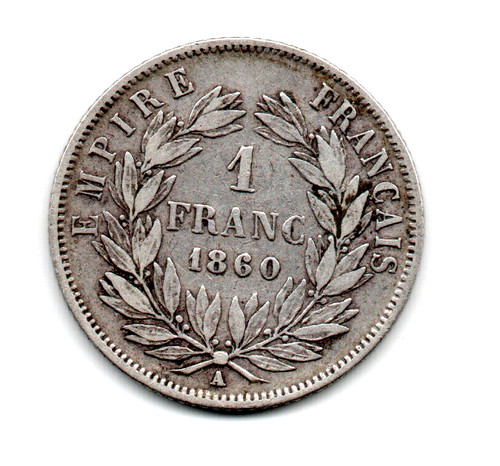 Franc napoléon iii argent - 1, ,argent