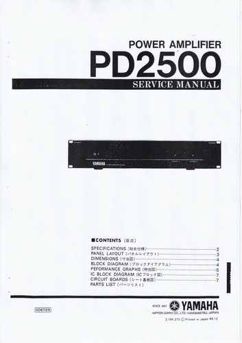 Manuale servizio per yamaha - manuale,