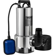 VEVOR Pompa Sommersa Elettrica da Drenaggio per Acqua Sporca 1300W da Giardino