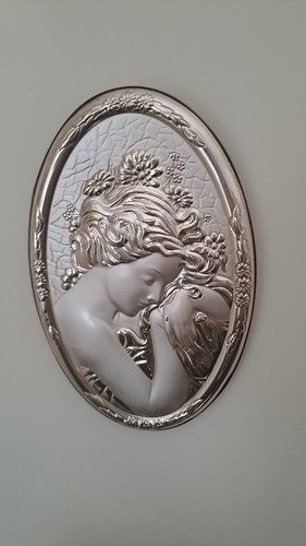 Placche ovali argento con - placche, in