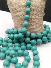 COLLANA DI PERLE LUNGA CENTIMETRI 58 - HOWLITE TIPO TURCHESE