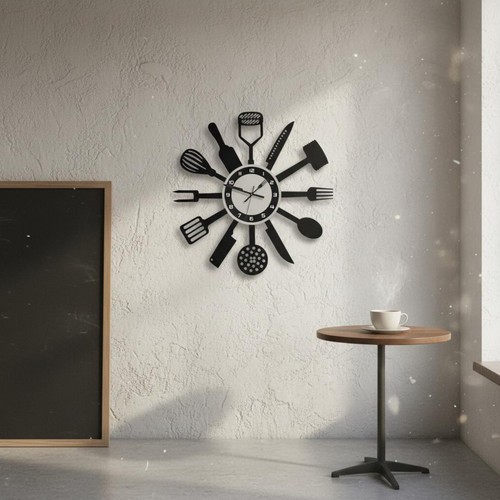 Orologio stile disco nero - in,