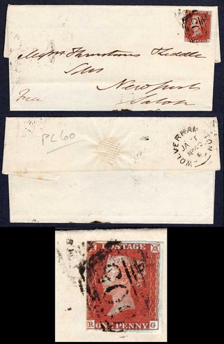 1841 penny red margini - penny,