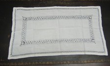 Centrino Lino Pizzo A Fuso Biancheria Antico