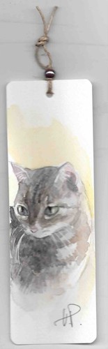 Segnalibro gatto acquerello - -,