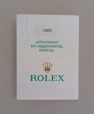 ROLEX Guarantee Warranty Booklet Paper Booklet Date 15200 / Y
