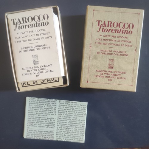 Tarocco fiorentino minchiate - fiorentino, (minchiate