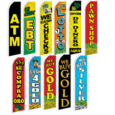 Bandiere Pubblicitarie Swooper Flutter Negozio Pegni Compriamo Oro Bancomat Varianti