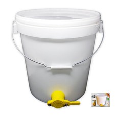 Secchiello con rubinetto in plastica alimentare per 45 kg. di miele