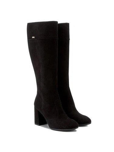 Stivale camoscio nero giardini - camoscio,