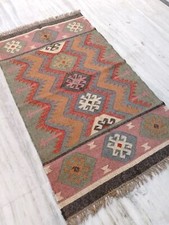 Tappeto lana juta kilim