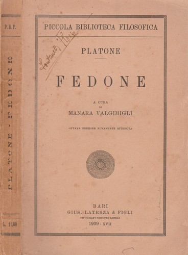 Fedone platone 1939 - ., 1939.
