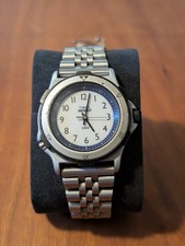 Orologio Uomo Vintage Raro Timex Indiglo Quarzo Lunetta Bussola