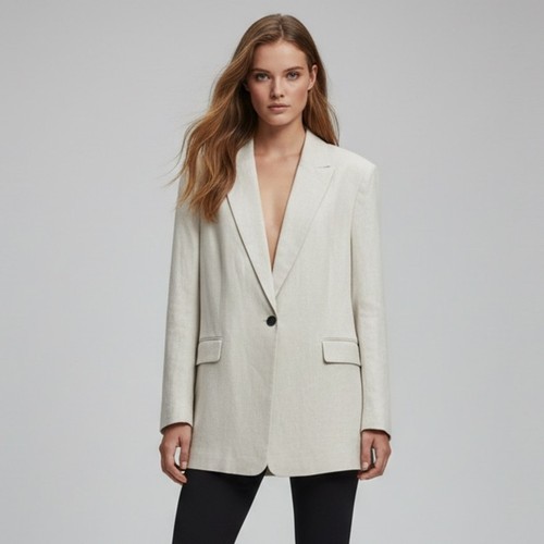 Blazer oversize misto lino - blazer,