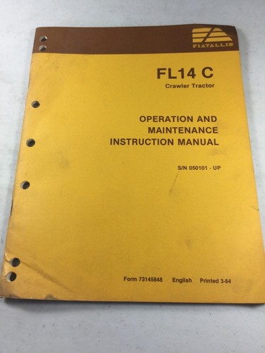 Fiat allis fl14 manuale uso - fiat,
