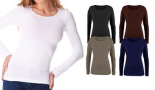 Pack 5 maglie termiche VKA25 interno felpato ass. LISA scollo a V da donna