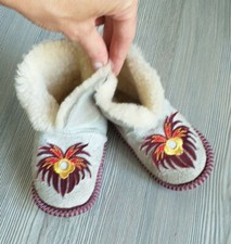 Babbucce alte in vera pelle, x bambini, 20 e 23, ornamento 2 modelli.