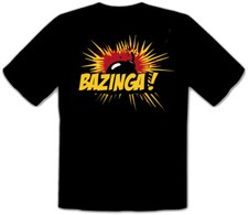BAZINGA! T-shirt nera Big Bang Sheldon Theory -247