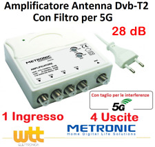 Amplificatore segnale per antenna tv da interno digitale terrestre lineare x uhf