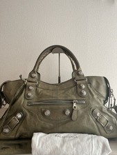 BALENCIAGA Giant Part time 173082 borsa a mano borsa a tracolla cachi con dust bag
