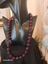 Collana Con Cofanetto Vintage  In Pietra Granato - Un Gioiello Timeless*