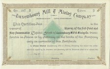 Luxembourg Mill & Mining Company, anni 1880
