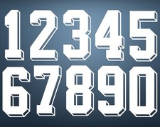 NUMERI PER MAGLIA CALCIO ANNI 80 TRIDIMENSIONALI MATCH WORN ISSUED SHIRT MAILLOT