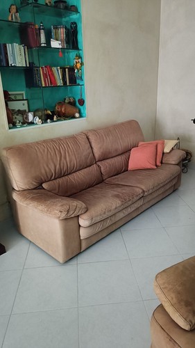 Divano più poltrona - divano, alcantara
