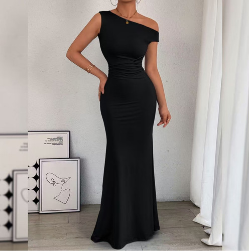 Abito donna monospalla - , raso