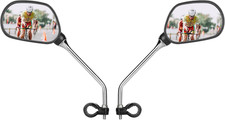 2 Specchietti Retrovisore Regolabile 360° per Manubrio Ø 22,2Mm Bici Monopattino