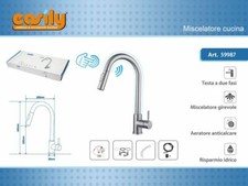 x Miscelatore Rubinetto Monocomando Lavello Cucina Sensore Smart Touch 360° dfh