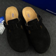 Scarpe Birkenstock Boston nere pelle scamosciata donna e uomo misura a scelta